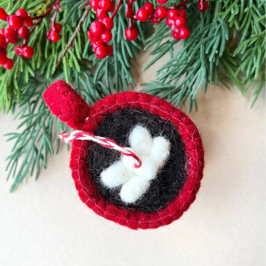 Ornaments 4 Orphans Hot Chocolate Felt Wool Christmas Ornament-Accessories - Novelty-Appalachian Outfitters