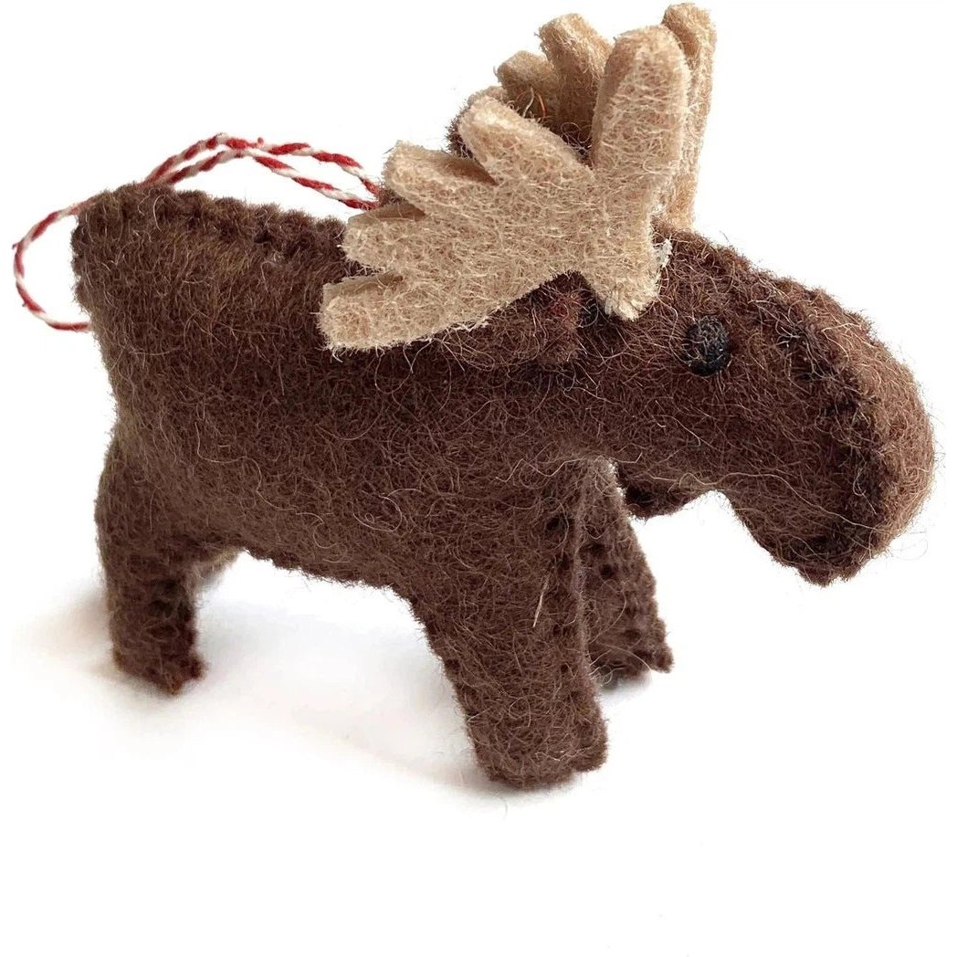 Ornaments 4 Orphans Moose Felt Wool Christmas Ornament-Accessories - Novelty-Appalachian Outfitters