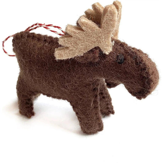 Ornaments 4 Orphans Moose Felt Wool Christmas Ornament-Accessories - Novelty-Appalachian Outfitters