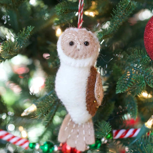 Ornaments 4 Orphans Owl Felt Wool Christmas Ornament-Accessories - Novelty-Appalachian Outfitters