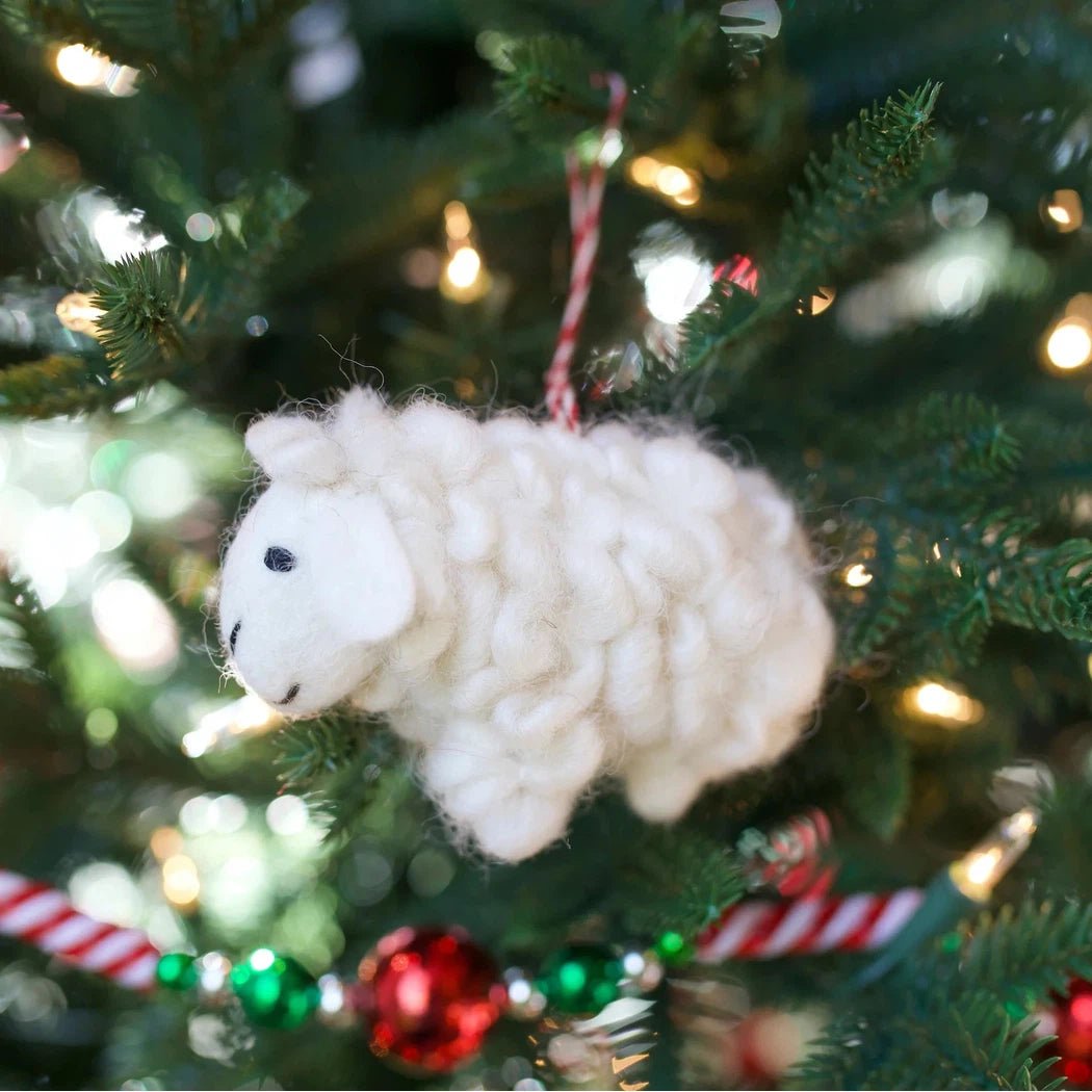 Ornaments 4 Orphans Sheep Felt Wool Christmas Ornament-Accessories - Novelty-Appalachian Outfitters