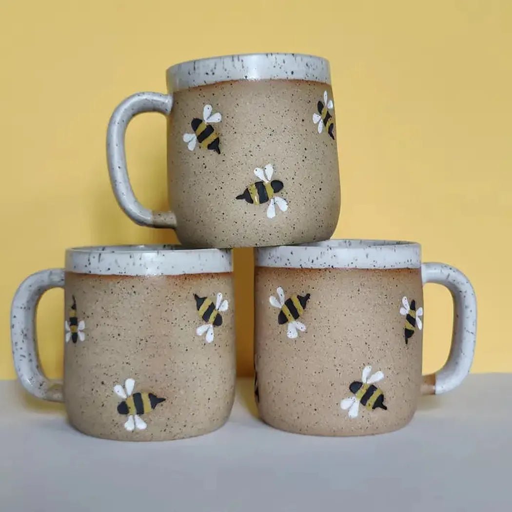 Osso Ceramics Bumble Bee Stamped Mug-Camping - Cooking - Dishware-Appalachian Outfitters