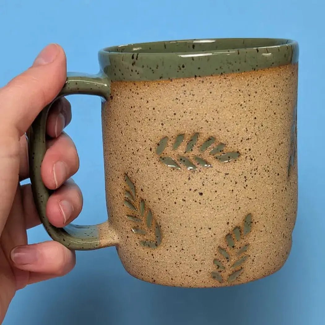 Osso Ceramics Fern Stamped Mug-Camping - Cooking - Dishware-Appalachian Outfitters
