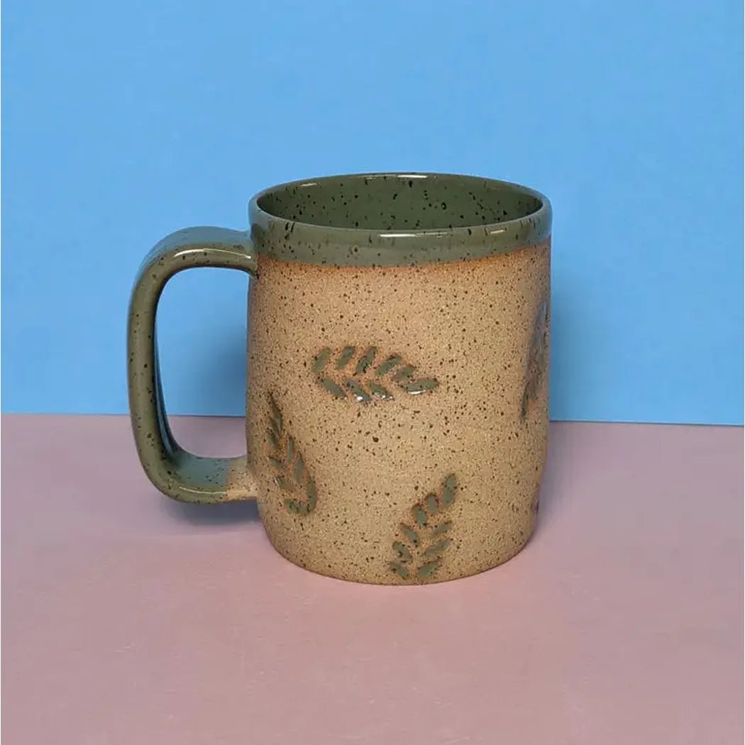Osso Ceramics Fern Stamped Mug-Camping - Cooking - Dishware-Appalachian Outfitters