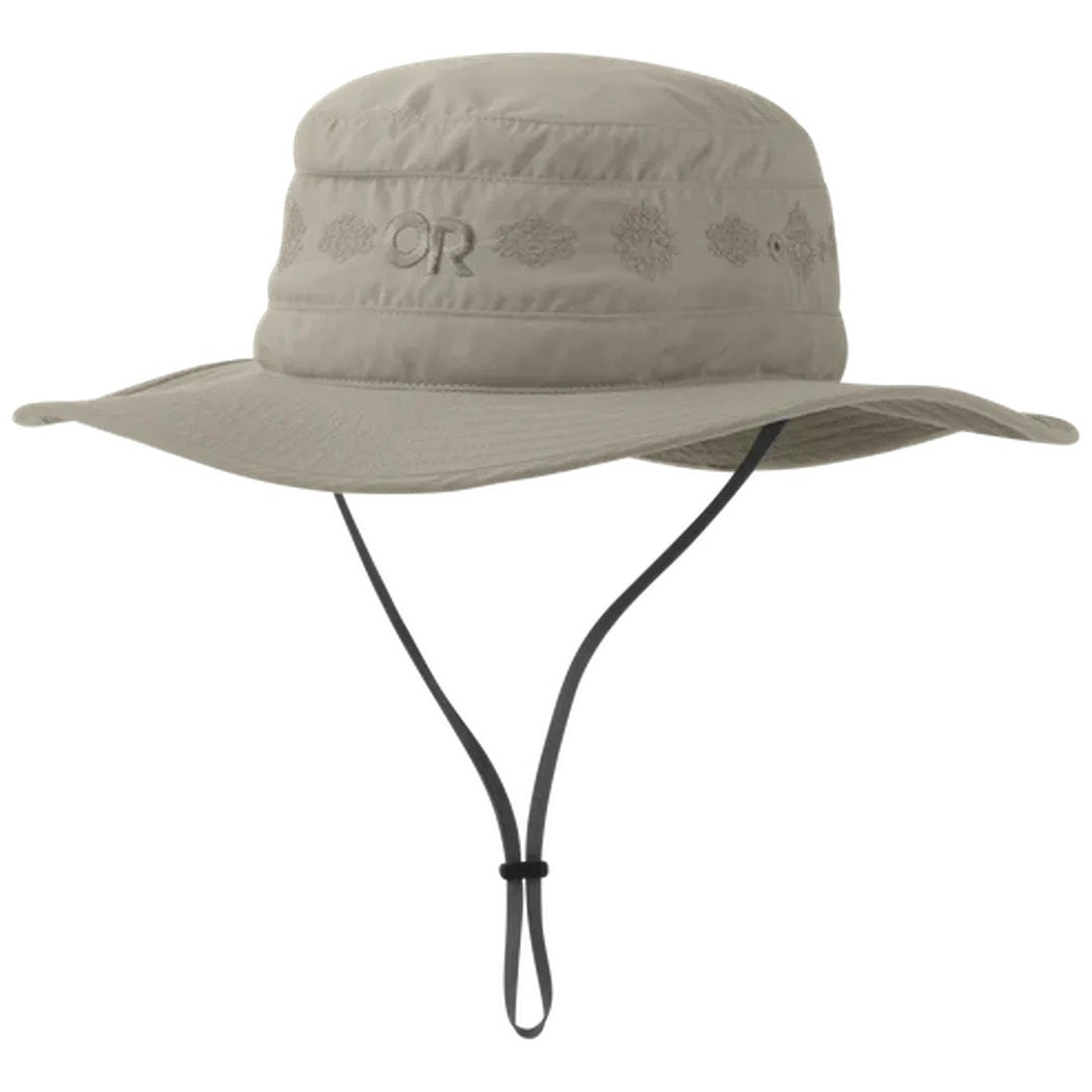 Outdoor Research Women's Solar Roller Sun Hat-Accessories - Hats - Women's-Khaki-Rice Embroidery-S-Appalachian Outfitters