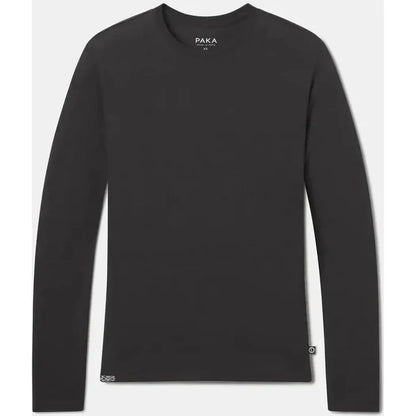A front view of the Paka Apparel Women's Aire Long Sleeve in Black with a plain white background.
