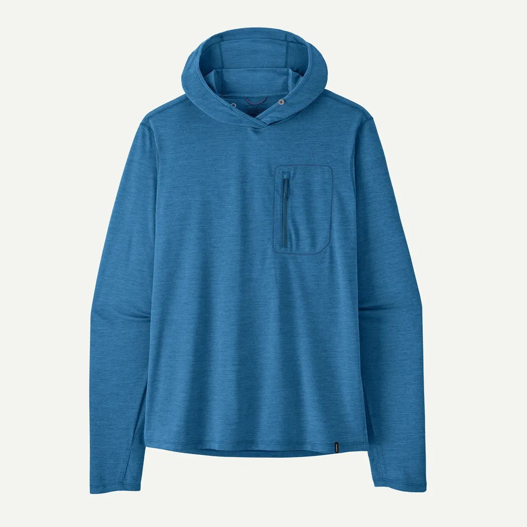 Patagonia Men's Cap Cool Sun Hoody-Men's - Clothing - Tops-Aquatic Blue - Light Aquatic Blue X-Dye-M-Appalachian Outfitters