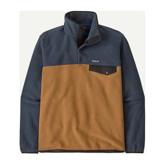 Patagonia Men's Lightweight Synchilla Snap-T Fleece Pullover-Men's - Clothing - Tops-Deer Brown-M-Appalachian Outfitters