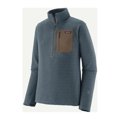 Patagonia Mens R1 Air Zip Neck-Men's - Clothing - Tops-Summit Blue-M-Appalachian Outfitters
