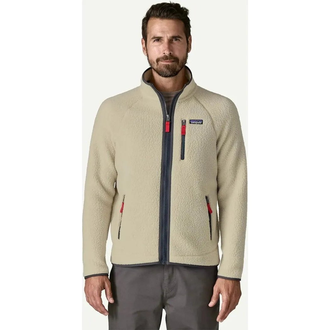 Patagonia Men's Retro Pile Jacket-Men's - Clothing - Jackets & Vests-Pelican w/Smolder Blue-M-Appalachian Outfitters