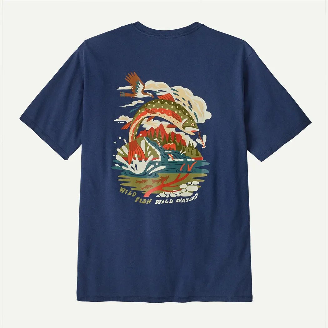 Patagonia Men's Take a Stand Responsibili-Tee-Men's - Clothing - Tops-Pine Stream: Clement Blue-M-Appalachian Outfitters