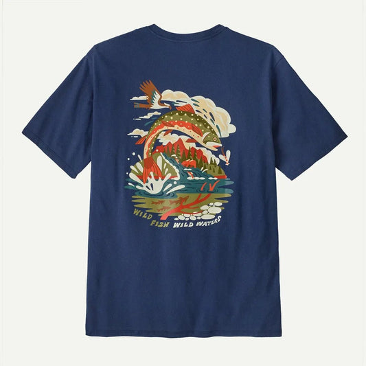 Patagonia Men's Take a Stand Responsibili-Tee-Men's - Clothing - Tops-Pine Stream: Clement Blue-M-Appalachian Outfitters