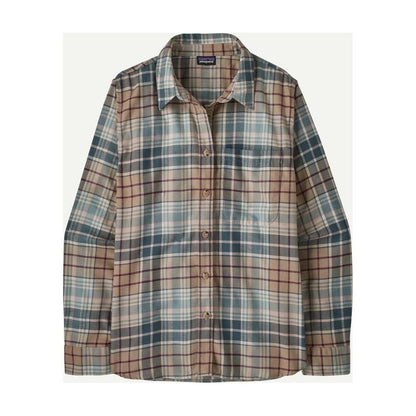Patagonia Women's Light Weight Fjord Flannel Shirt-Women's - Clothing - Bottoms-Depth/Blue Sage-S-Appalachian Outfitters