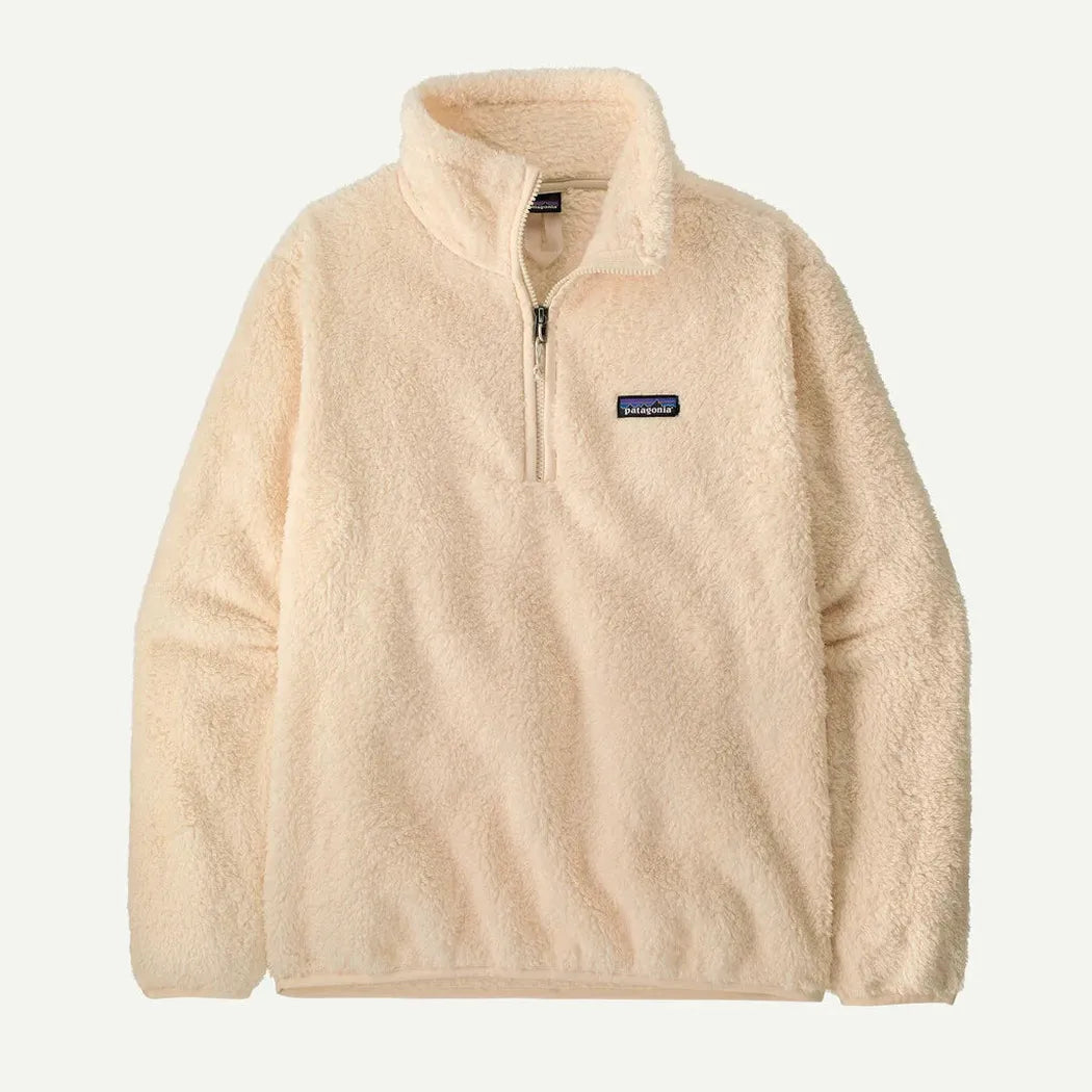 Natural Patagonia Women's Los Gatos 1/4 Zip with a half-zip and logo patch, shown from front against a white background.