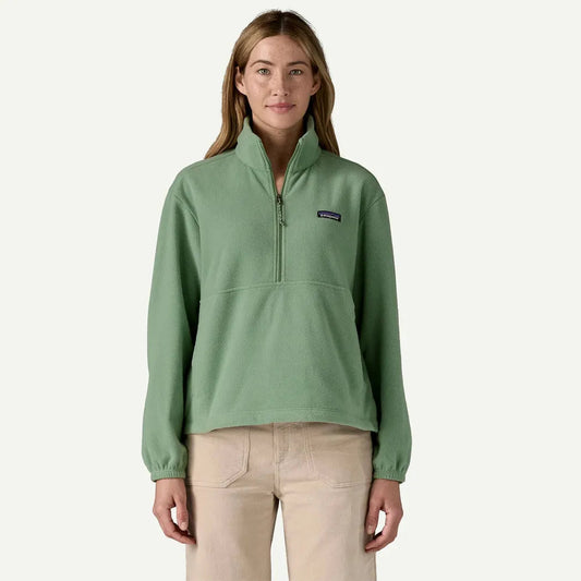 Patagonia Women's Micro D 1/2 Zip Fleece P/O-Women's - Clothing - Tops-Ellwood Green-S-Appalachian Outfitters