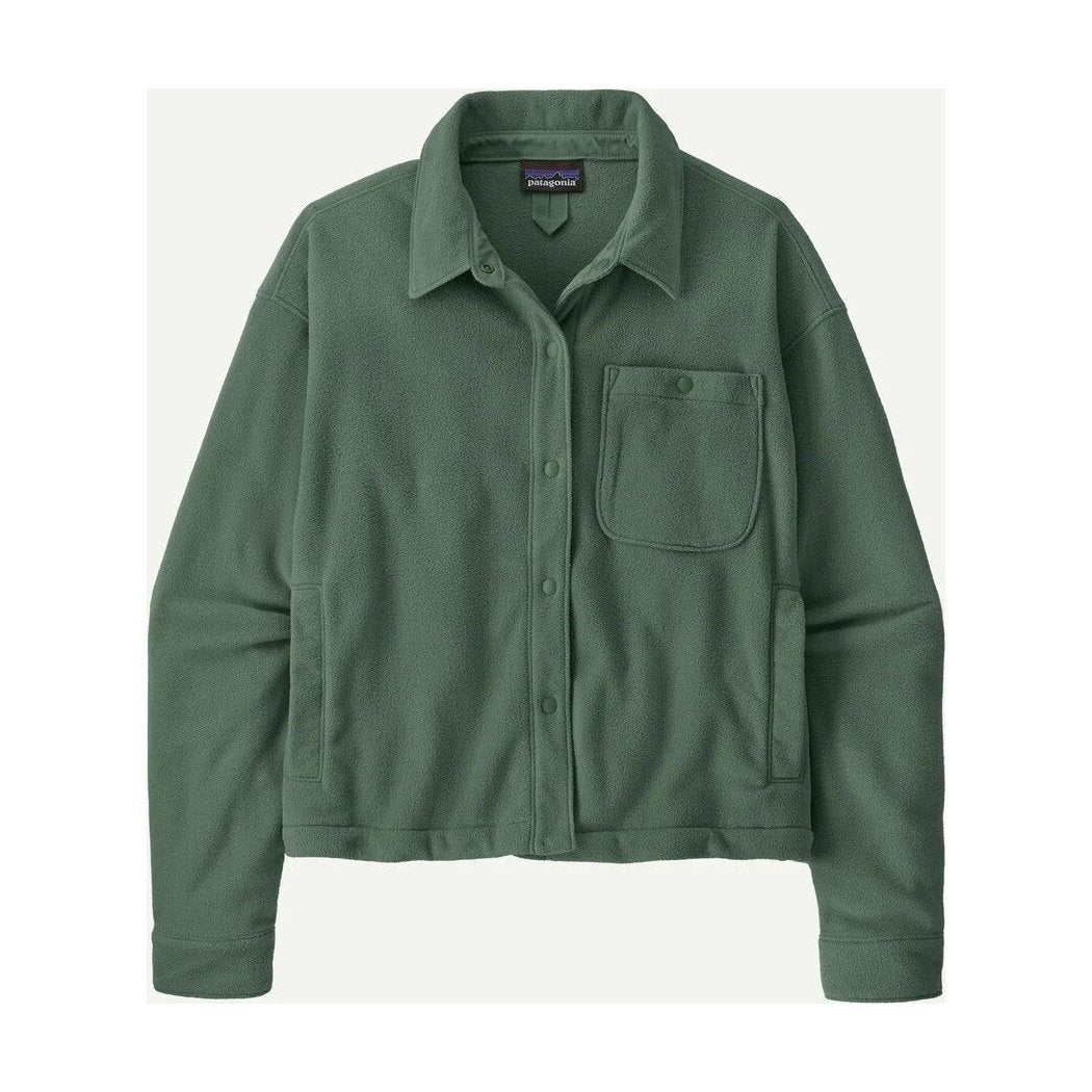 Patagonia Women's Mirco D Fleece Shirt Jacket-Women's - Clothing - Jackets & Vests-Canopy Green-S-Appalachian Outfitters