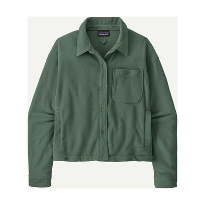 Patagonia Women's Mirco D Fleece Shirt Jacket-Women's - Clothing - Jackets & Vests-Canopy Green-S-Appalachian Outfitters