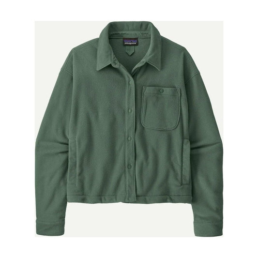 Patagonia Women's Mirco D Fleece Shirt Jacket-Women's - Clothing - Jackets & Vests-Canopy Green-S-Appalachian Outfitters