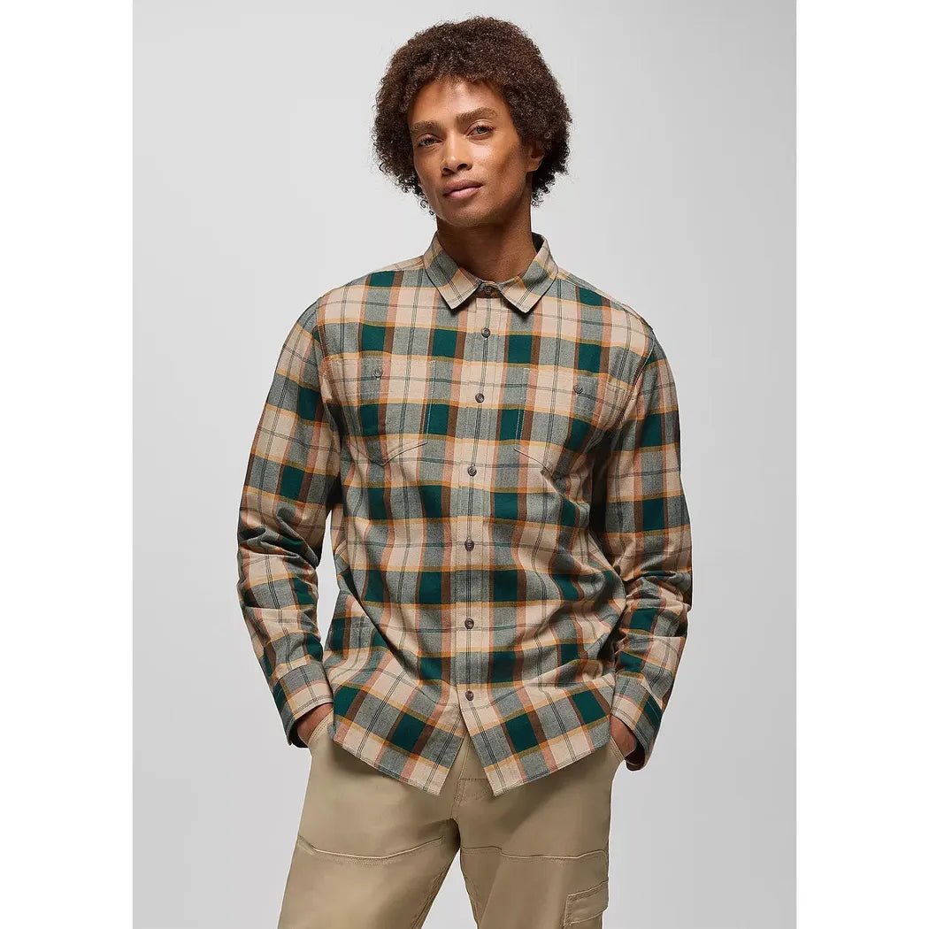 Prana Men's Dolberg Flannel Shirt-Men's - Clothing - Tops-Almond-M-Appalachian Outfitters