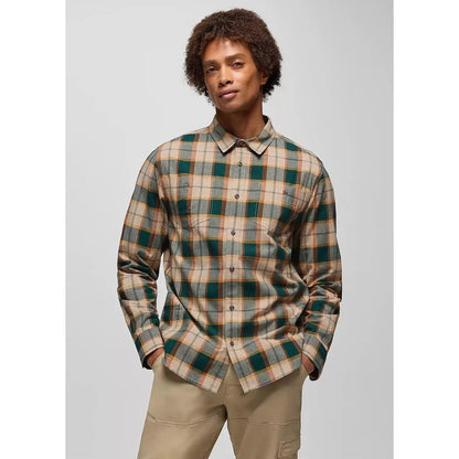 Prana Men's Dolberg Flannel Shirt-Men's - Clothing - Tops-Almond-M-Appalachian Outfitters