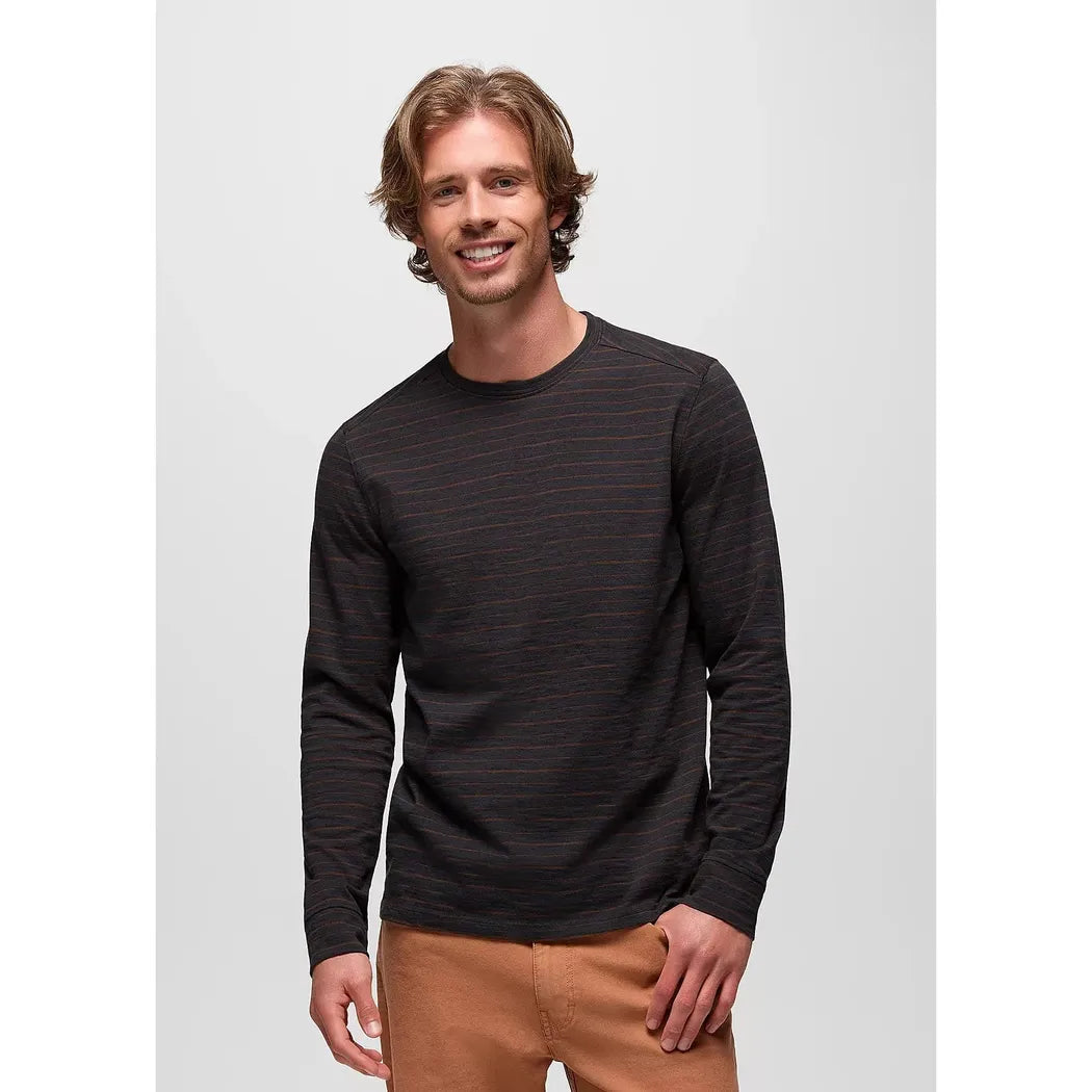 Prana Men's Ronnie Crew 2-Men's - Clothing - Tops-Stormy Night Stripe-M-Appalachian Outfitters