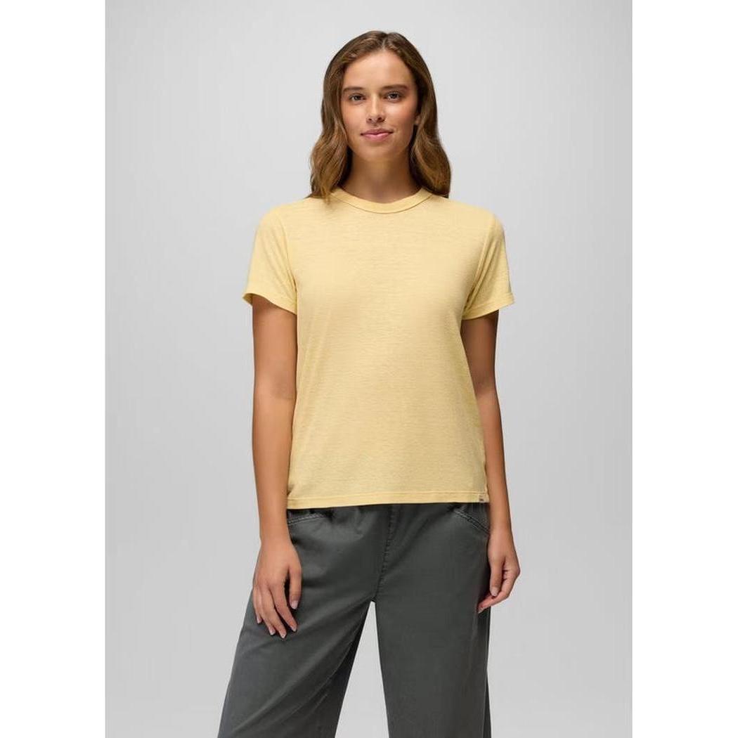 Prana Women's Cozy Up Short Sleeve Crew-Women's - Clothing - Tops-Vanilla Bean-S-Appalachian Outfitters