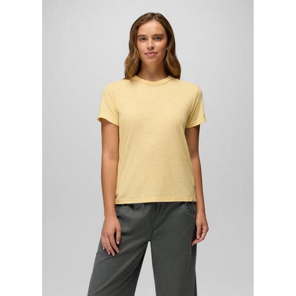 Prana Women's Cozy Up Short Sleeve Crew-Women's - Clothing - Tops-Vanilla Bean-S-Appalachian Outfitters