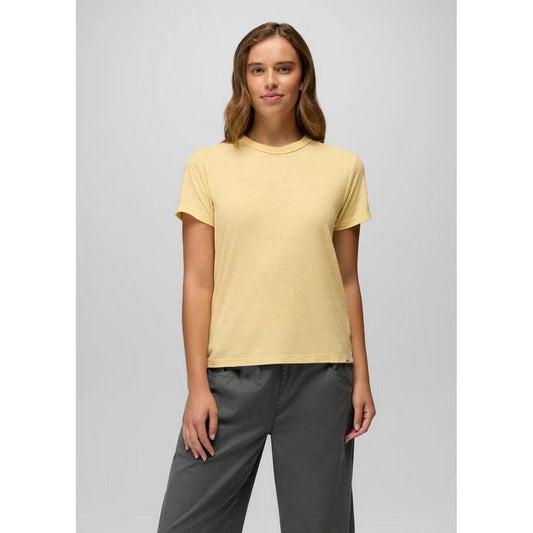 Prana Women's Cozy Up Short Sleeve Crew-Women's - Clothing - Tops-Vanilla Bean-S-Appalachian Outfitters
