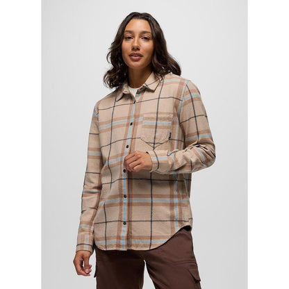 Prana Women's Golden Canyon Flannel-Women's - Clothing - Jackets & Vests-Almond-S-Appalachian Outfitters