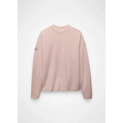 A front view of the Prana Women's Heritage Snug Bug Crew in Hush color against a plain white background.