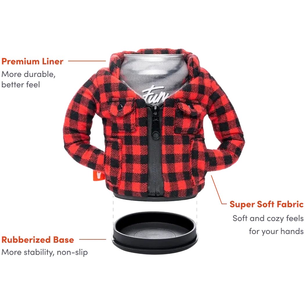 A top-down view of the Pewter Puffin Coolers The Lumberjack showing its premium liner, super soft fabric, and rubberized base.