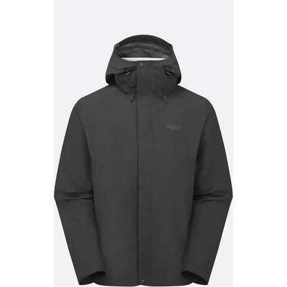 Rab Men's Downpour Jacket-Men's - Clothing - Jackets & Vests-Black-M-Appalachian Outfitters