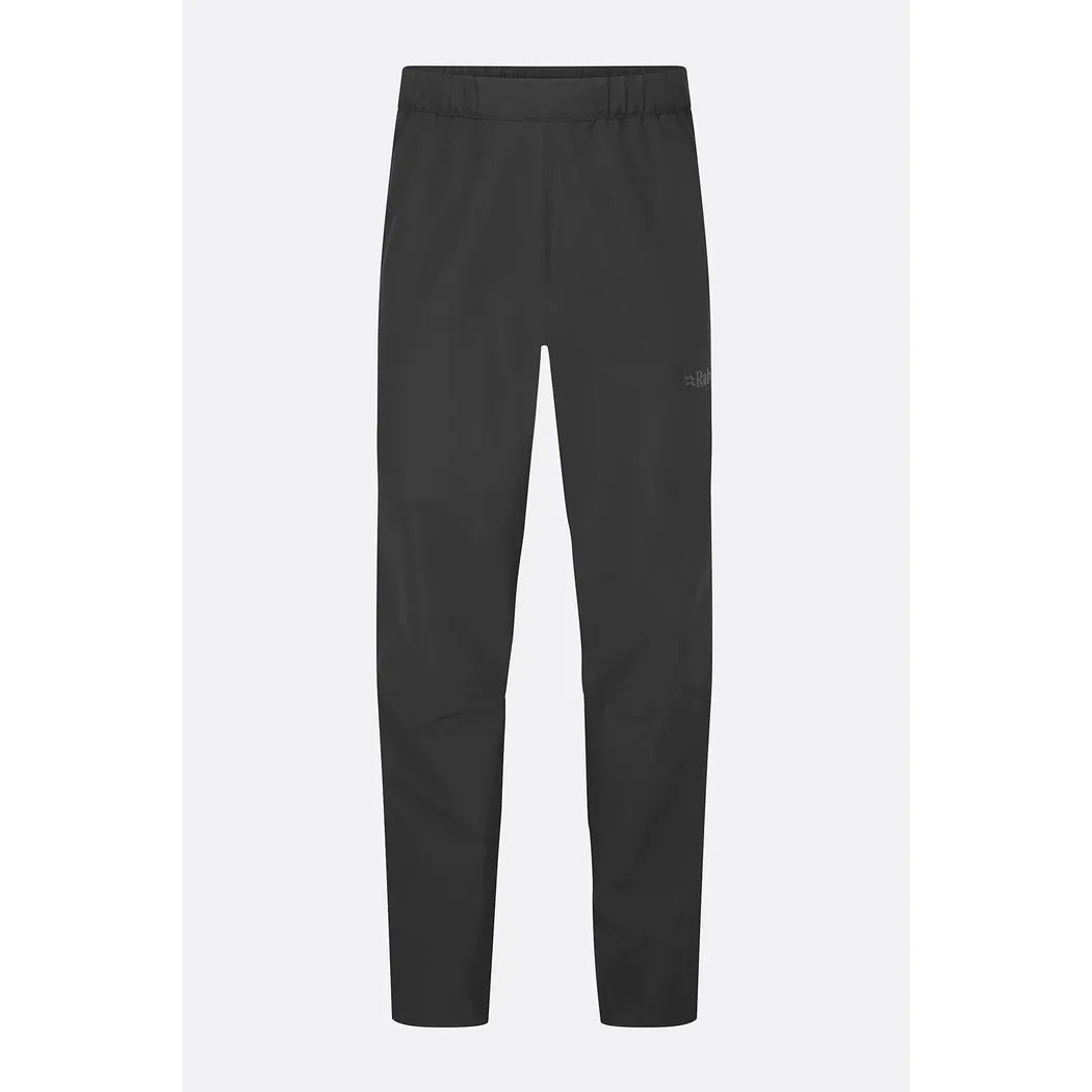 Black Rab Men's Downpour Pants shown from front against a plain white background.