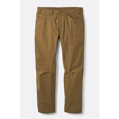 The front view of the Rab Men's Radius Pants in Anthracite shows the front pockets and button closure against a plain white background.