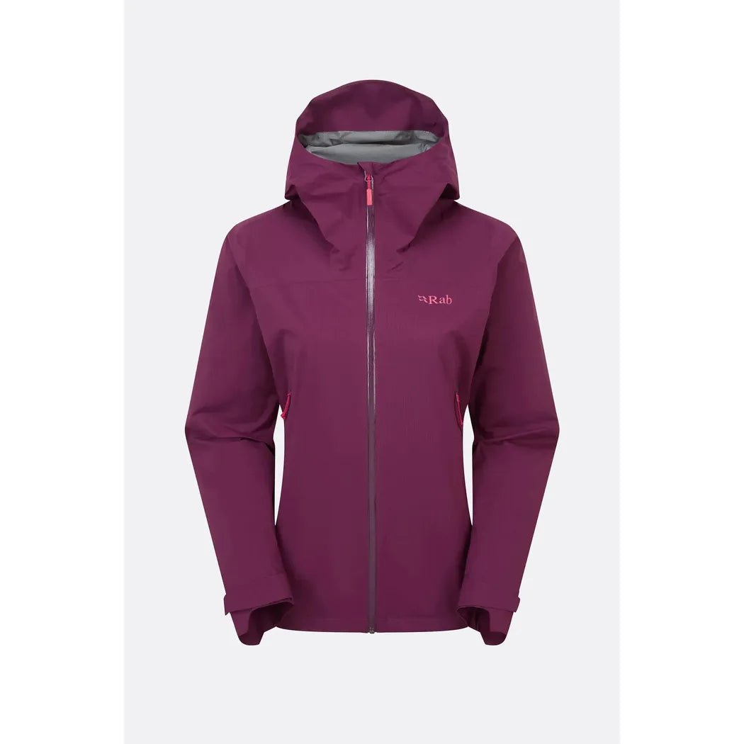 Rab Women's Downpour Light Jacket-Women's - Clothing - Jackets & Vests-Mulberry-S-Appalachian Outfitters