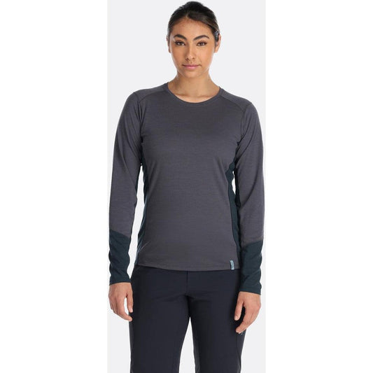 Rab Women's Syncrino Base Long Sleeve Tee-Women's - Clothing - Tops-Graphene-XS-Appalachian Outfitters