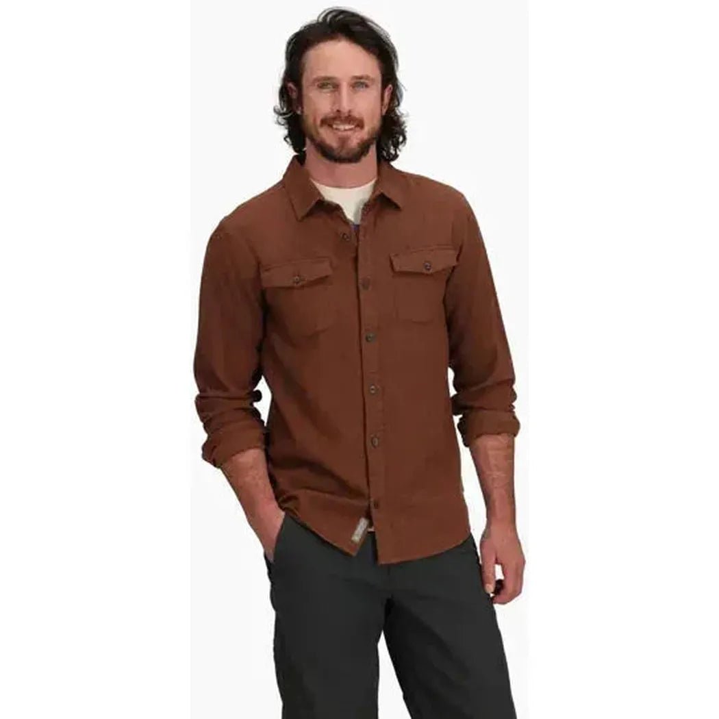 Royal Robbins Men's Bristol Organic Cotton Twill Long Sleeve-Men's - Clothing - Tops-Saddle-M-Appalachian Outfitters