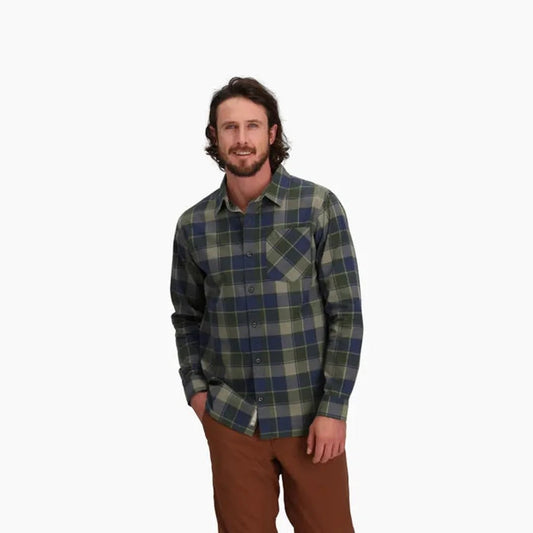 Royal Robbins Men's Tamarack Long Sleeve-Men's - Clothing - Tops-Dusty Olive Canyon Pld-M-Appalachian Outfitters