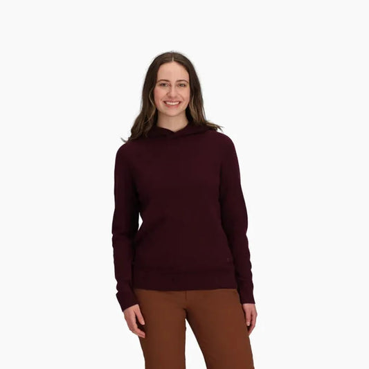 Royal Robbins Women's Rockcraft Wool Hoodie-Women's - Clothing - Tops-Loganberry Htr-S-Appalachian Outfitters