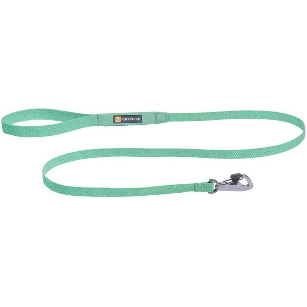 Sage Green Ruffwear Hi & Light Leash with metal clip, shown against a white background.
