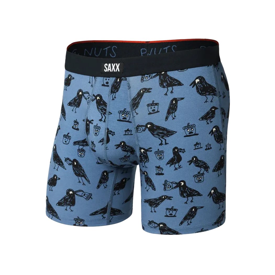 SAXX Vibe Xtra Soft Comfort Boxer Brief Fly - 6"-Men's - Clothing - Underwear-Protect The Nuts-Blue Horizon-S-Appalachian Outfitters