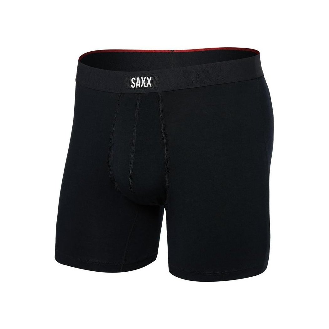 SAXX Vibe Xtra Soft Comfort Boxer Brief Fly - 6"-Men's - Clothing - Underwear-Black-S-Appalachian Outfitters