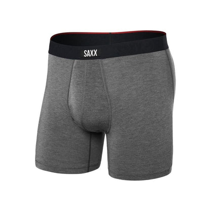 SAXX Vibe Xtra Soft Comfort Boxer Brief Fly - 6"-Men's - Clothing - Underwear-Dark Grey Heather-S-Appalachian Outfitters