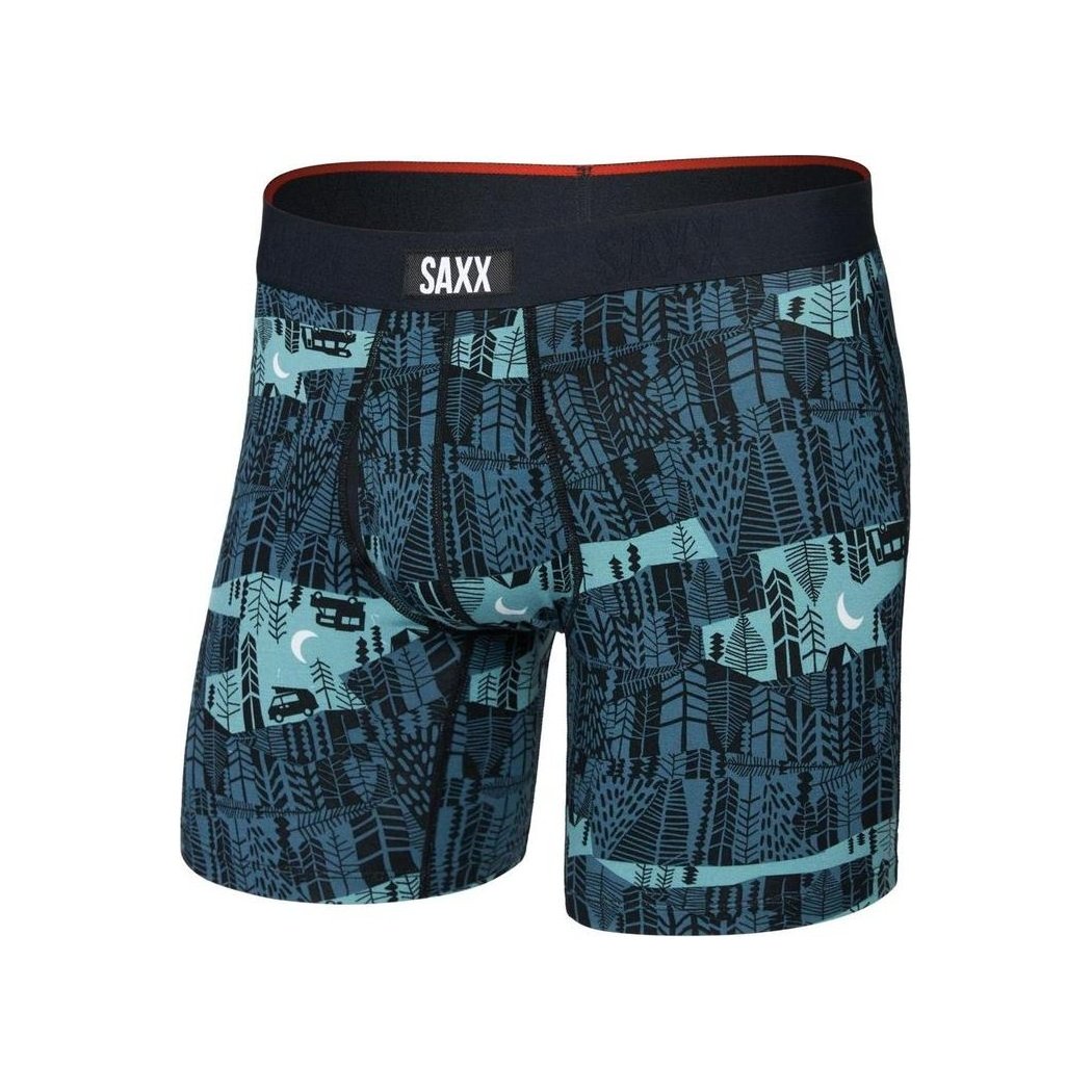SAXX Vibe Xtra Soft Comfort Boxer Brief Fly - 6"-Men's - Clothing - Underwear-The Clean Storm Blue-M-Appalachian Outfitters