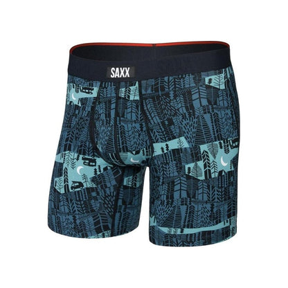 SAXX Vibe Xtra Soft Comfort Boxer Brief Fly - 6"-Men's - Clothing - Underwear-The Clean Storm Blue-M-Appalachian Outfitters