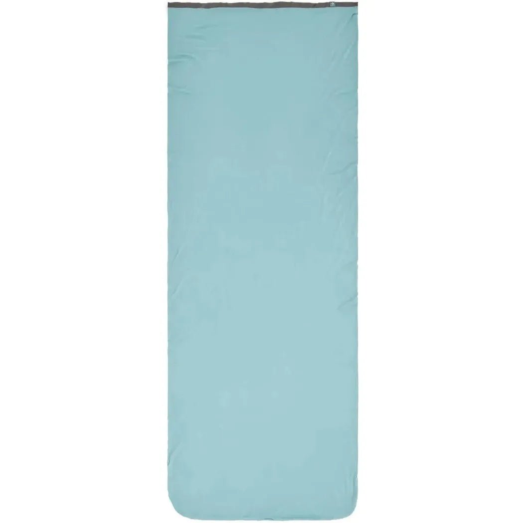 Sea To Summit Comfort Blend Sleeping Bag Liner - Rectangular in light blue shown from the front against a white background.