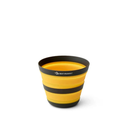 A top-down view of the Sea To Summit Frontier UL Collapsible Cup - 12oz in Bone White against a white background.