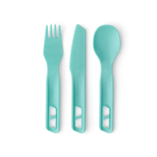 Sea To Summit Passage Cutlery Set - 3 Piece-Camping - Cooking - Utensils-Aqua Sea Blue-Appalachian Outfitters