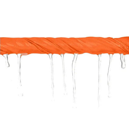 A Baltic Blue Sea To Summit Pocket Towel hangs with water droplets against a white background.