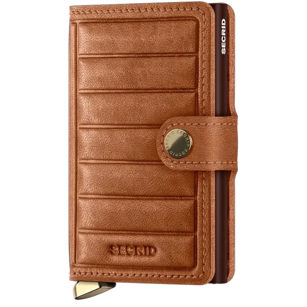 SECRID Mini Wallet - Emboss Lines-Accessories - Wallets-Cognac-Appalachian Outfitters